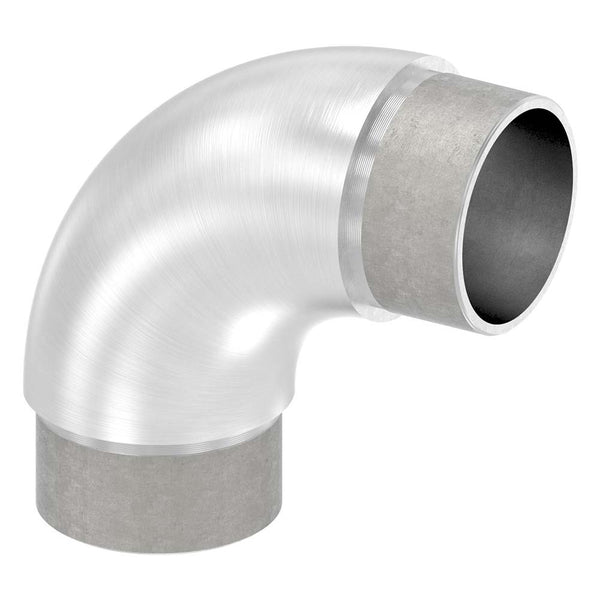 Rohrbogen 90° rund, für Rohr 42,4 x 2,0mm, in V4A