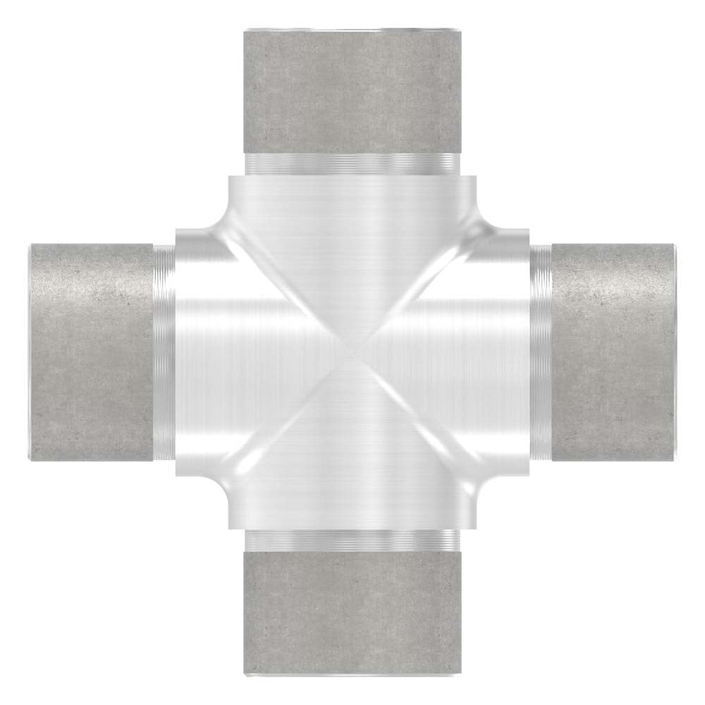Kreuzstück mit gleichen Abgängen, für Rohr 33,7 x 2,0mm