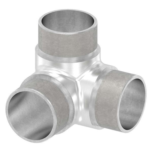 90° Ecke mit Abgang, für Rohr 42,4 x 2,0mm