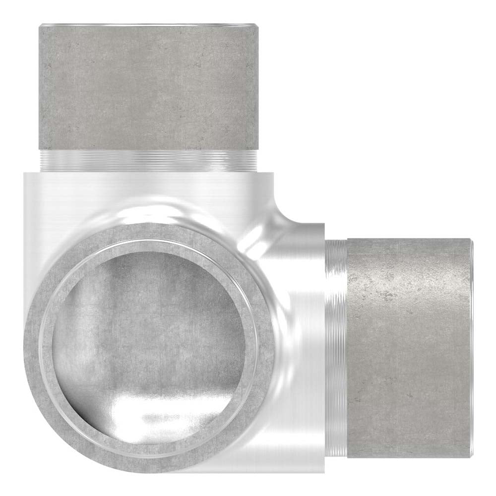 90° Ecke mit Abgang, für Rohr 33,7 x 2,0mm