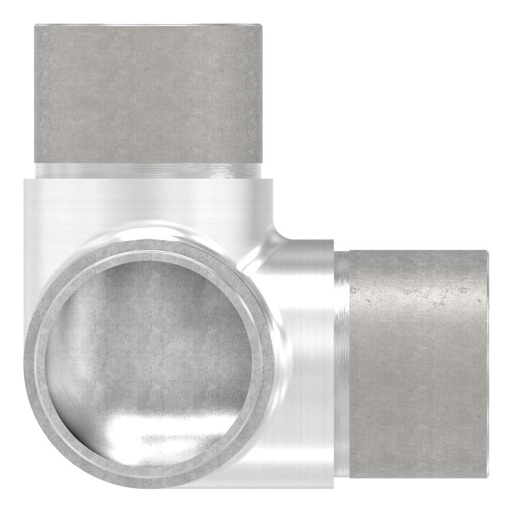 90° Ecke mit Abgang, für Rohr 48,3 x 2,0mm