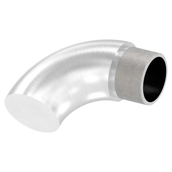 Endbogen 90°, flacher Abschluss, zum Stecken und Kleben, für Rohr 33,7 x 2,0mm