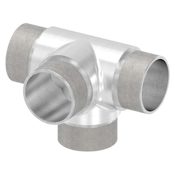 T-Stück mit seitlichem Abgang, zum Stecken, für Rohr 42,4 x 2,0mm