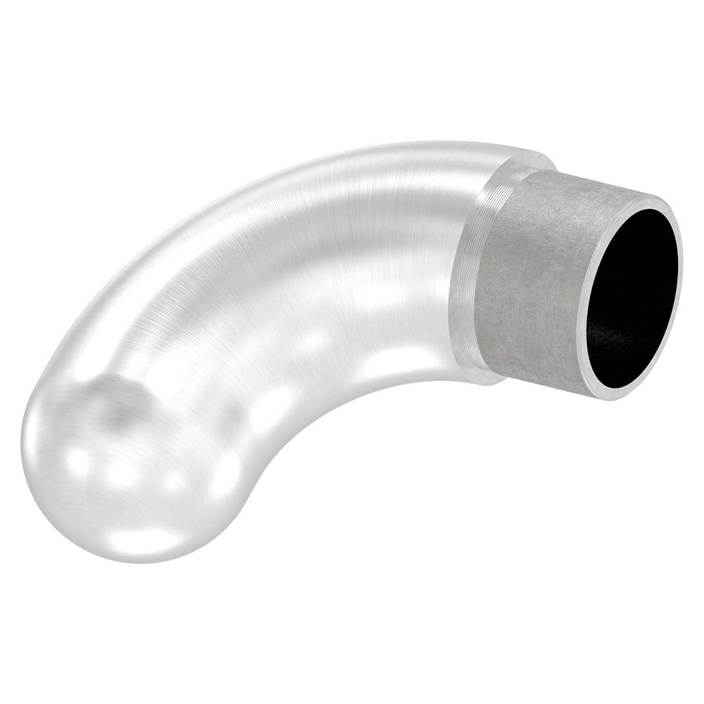 Endbogen 90°, runder Abschluss, zum Stecken und Kleben, für Rohr 33,7 x 2,0mm