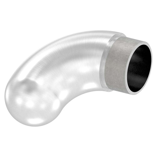 Endbogen 90°, runder Abschluss, zum Stecken und Kleben, für Rohr 42,4 x 2,0mm