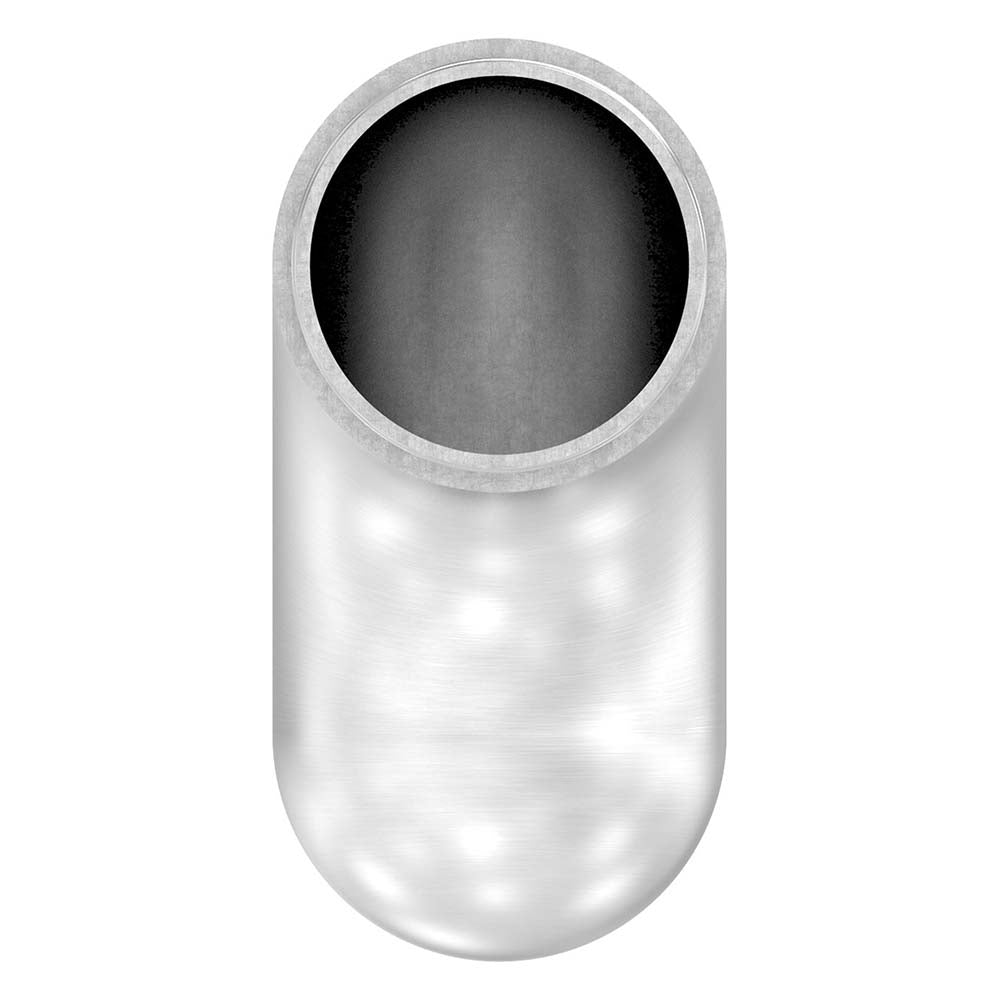 Endbogen 90°, runder Abschluss, zum Stecken und Kleben, für Rohr 48,3 x 2,0mm
