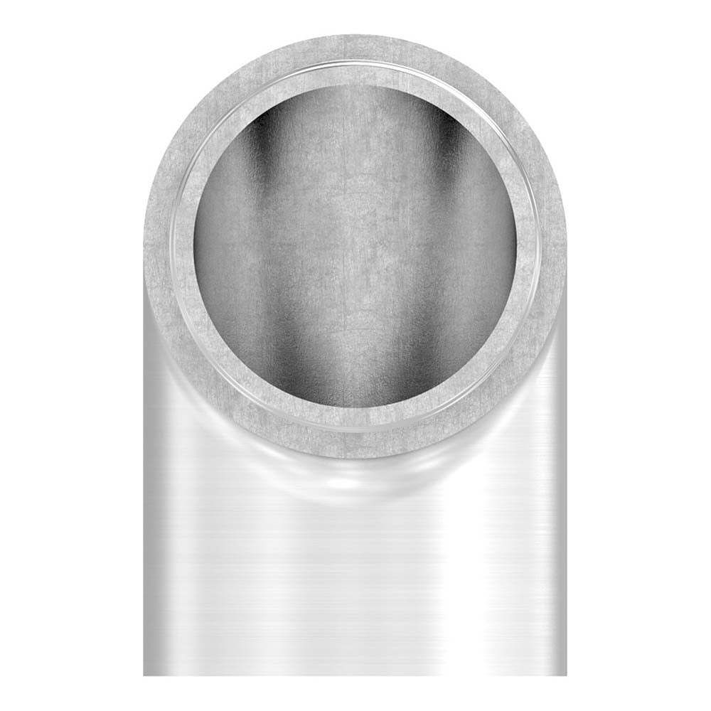 Endbogen 90° scharf, flacher Abschluss, zum Stecken und Kleben, für Rohr 33,7 x 2,0mm