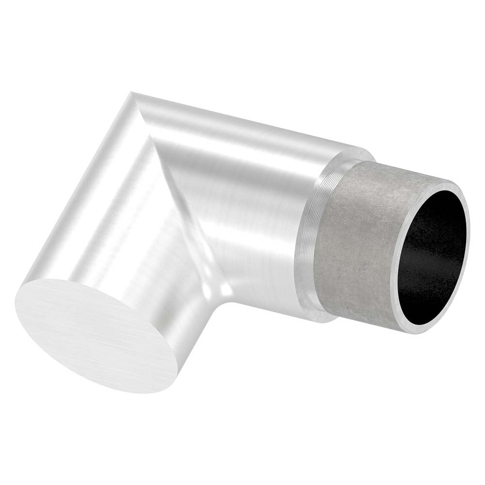 Endbogen 90° scharf, flacher Abschluss, zum Stecken und Kleben, für Rohr 33,7 x 2,0mm