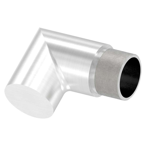 Endbogen 90° scharf, flacher Abschluss, zum Stecken und Kleben, für Rohr 33,7 x 2,0mm