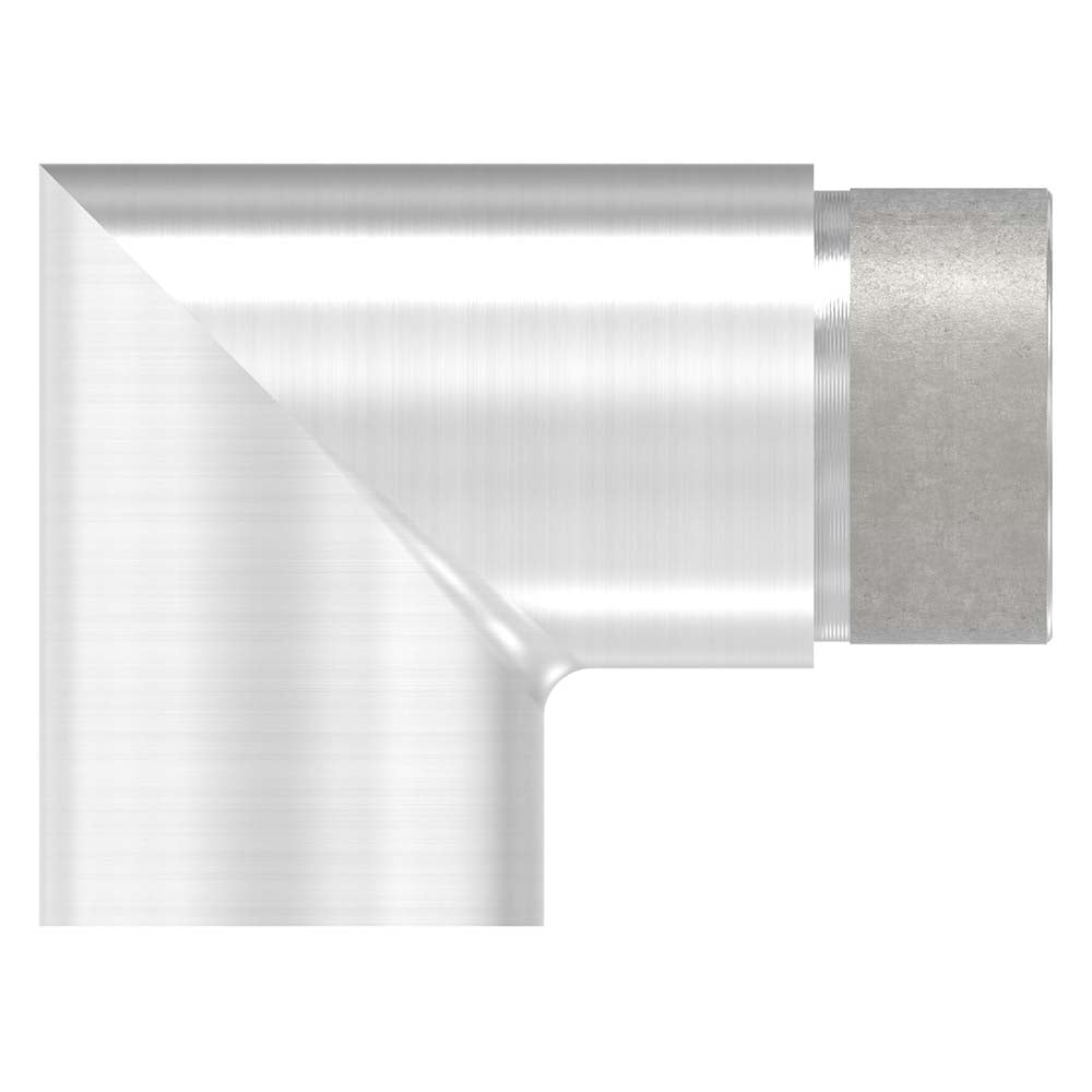 Endbogen 90° scharf, flacher Abschluss, zum Stecken und Kleben, für Rohr 42,4 x 2,0mm