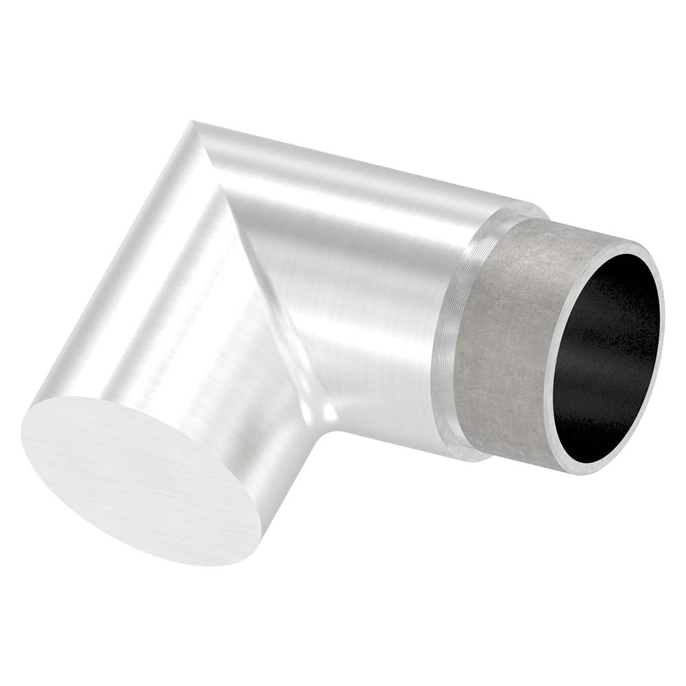 Endbogen 90° scharf, flacher Abschluss, zum Stecken und Kleben, für Rohr 42,4 x 2,0mm
