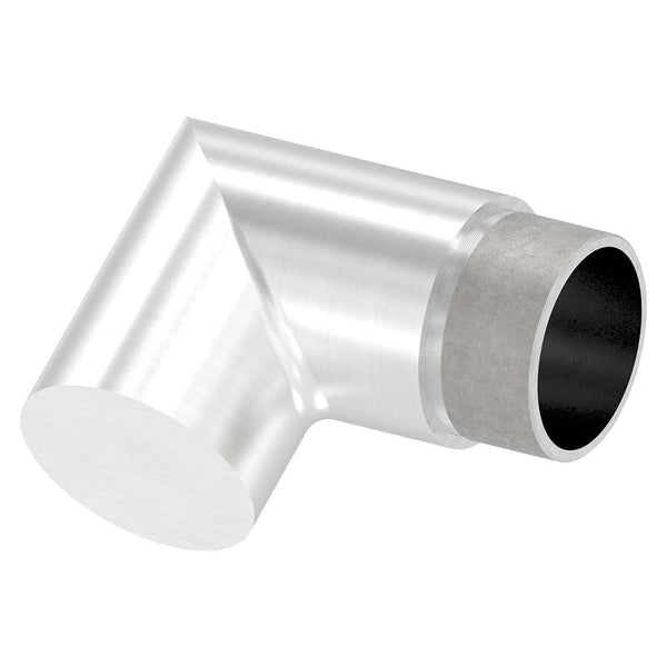 Endbogen 90° scharf, flacher Abschluss, zum Stecken und Kleben, für Rohr 42,4 x 2,0mm