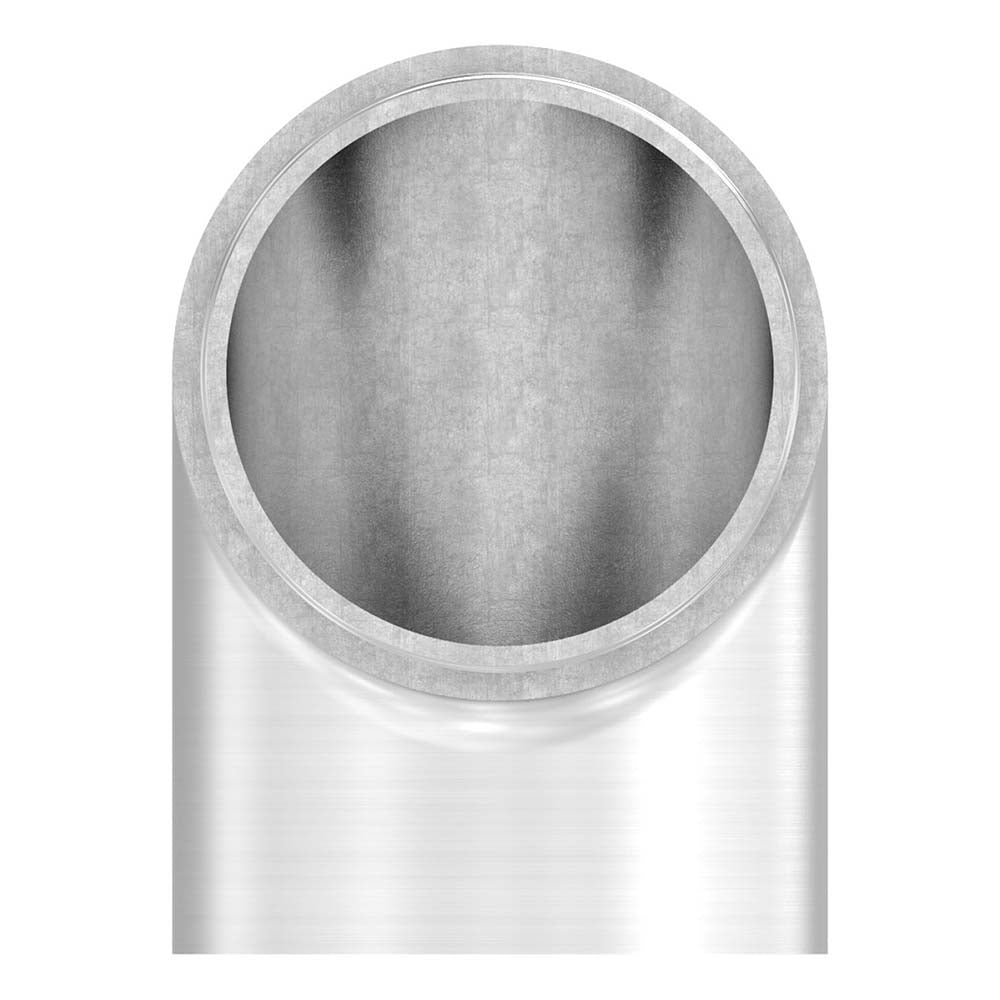 Endbogen 90° scharf, flacher Abschluss, zum Stecken und Kleben, für Rohr 48,3 x 2,0mm