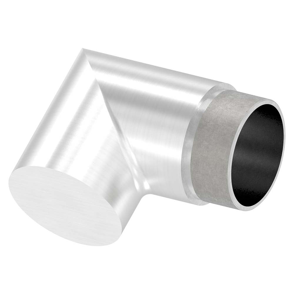 Endbogen 90° scharf, flacher Abschluss, zum Stecken und Kleben, für Rohr 48,3 x 2,0mm