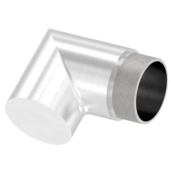 Endbogen 90° scharf, flacher Abschluss, zum Stecken und Kleben, für Rohr 48,3 x 2,0mm
