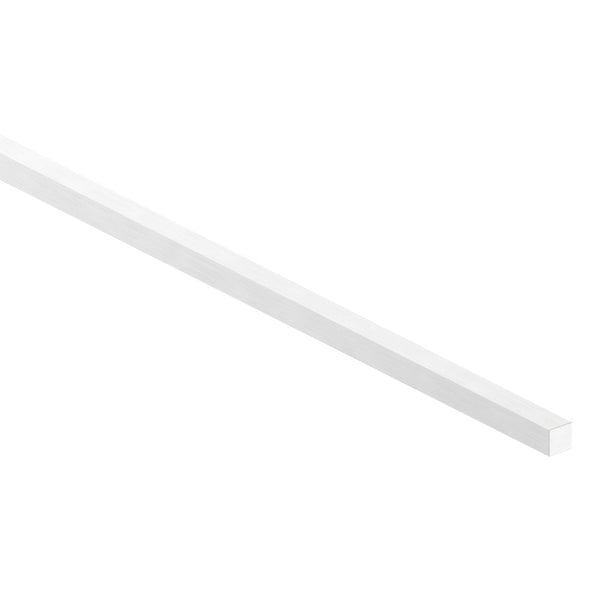 Vierkant-Stab 12 x 12mm, Länge: 3000mm, aus V2A Edelstahl geschliffen