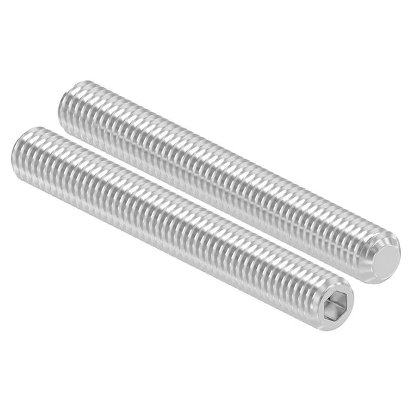 Gewindestift mit Kegelkuppe (flacher Kopf), mit Innensechskant, M6 x 50mm, DIN 913 / ISO 4016, 10er Pack