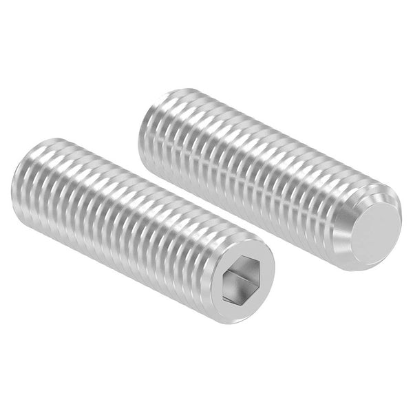 Gewindestift mit Kegelkuppe (flacher Kopf), mit Innensechskant, M12 x 40mm, DIN 913 / ISO 4016, 10er Pack