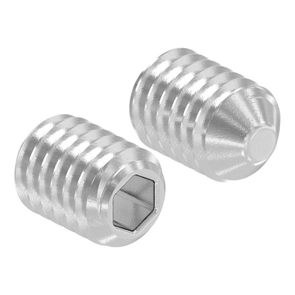 Gewindestift mit Spitze, mit Innensechskant, M4 x 6mm, DIN 914 / ISO 4027, 10er Pack