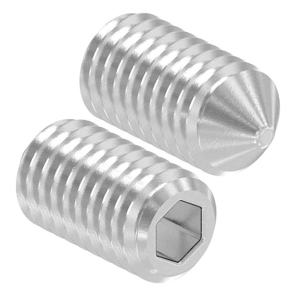Gewindestift mit Spitze, mit Innensechskant, M5 x 10mm, DIN 914 / ISO 4027, 10er Pack