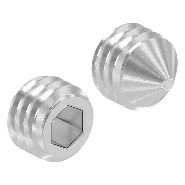 Gewindestift mit Spitze, mit Innensechskant, M6 x 6mm, DIN 914 / ISO 4027, 10er Pack