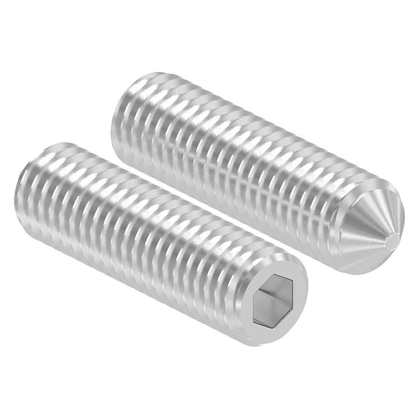 Gewindestift mit Spitze, mit Innensechskant, M8 x 30mm, DIN 914 / ISO 4027, 10er Pack