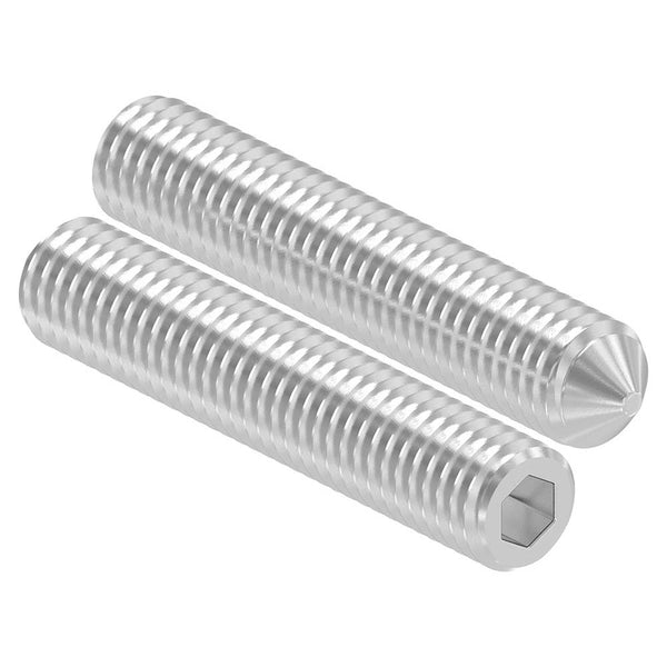Gewindestift mit Spitze, mit Innensechskant, M8 x 45mm, DIN 914 / ISO 4027, 10er Pack
