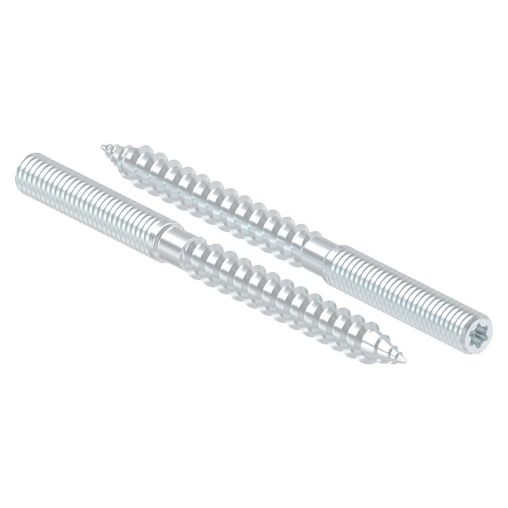 Stahl verzinkte Stockschraube, M6 x 80mm, 10er Pack