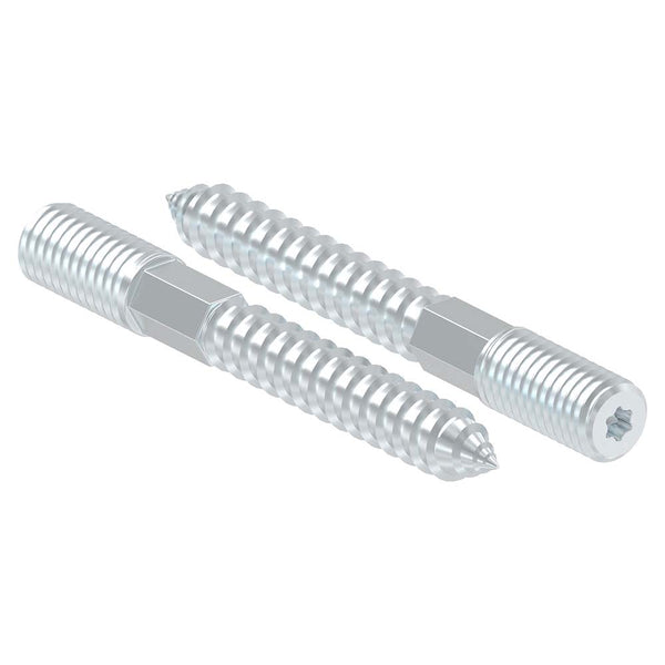 Stahl verzinkte Stockschraube, M10 x 80mm, 10er Pack