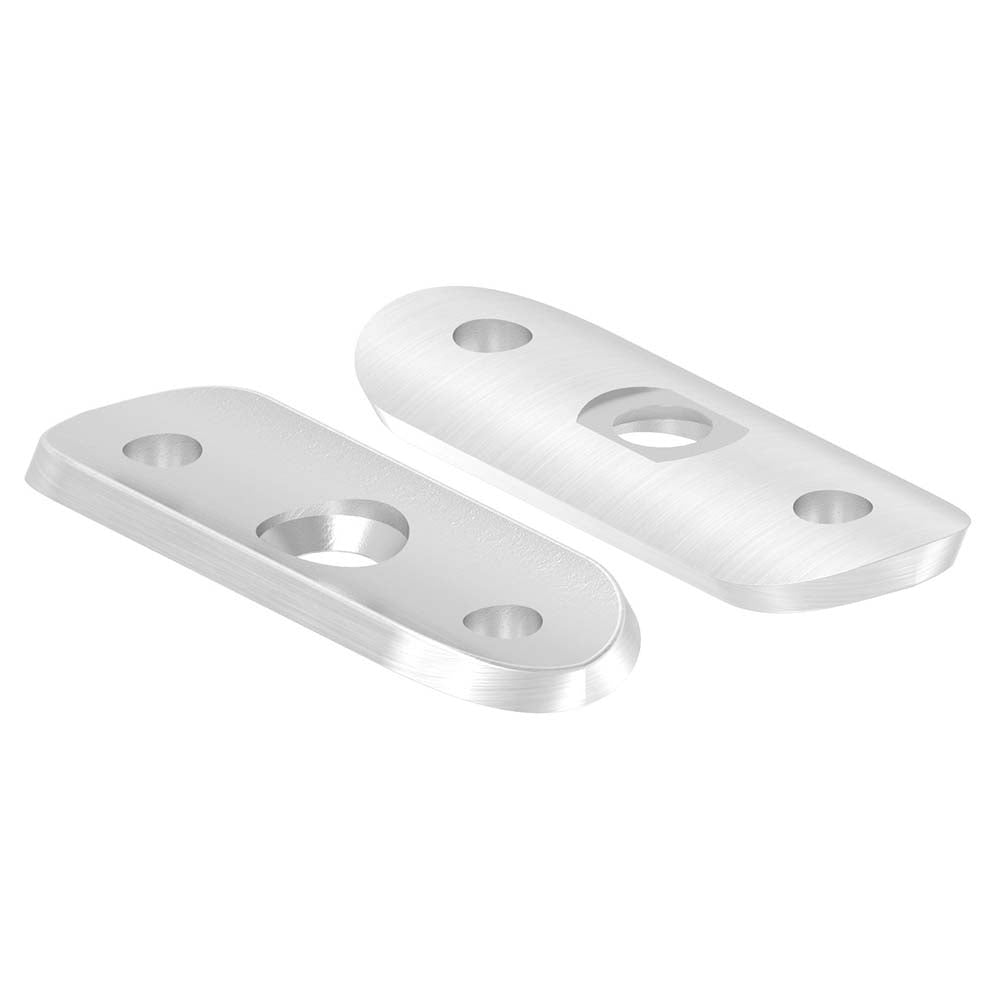 Handlaufanschlussplatte 63 x 25 x 4mm, für Anschluss an ø 42,4mm Rohr