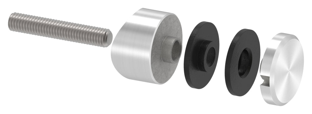 Glas-Punkthalter ø 30mm für Glas 6,0-12,76mm, Anschluss ø 48,3mm