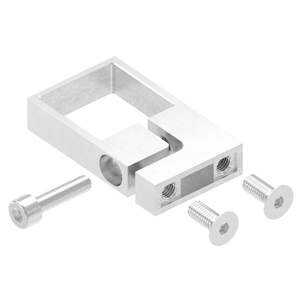 Edelstahl-Spannring, für Rohr 40 x 40mm, Wandabstand 40mm