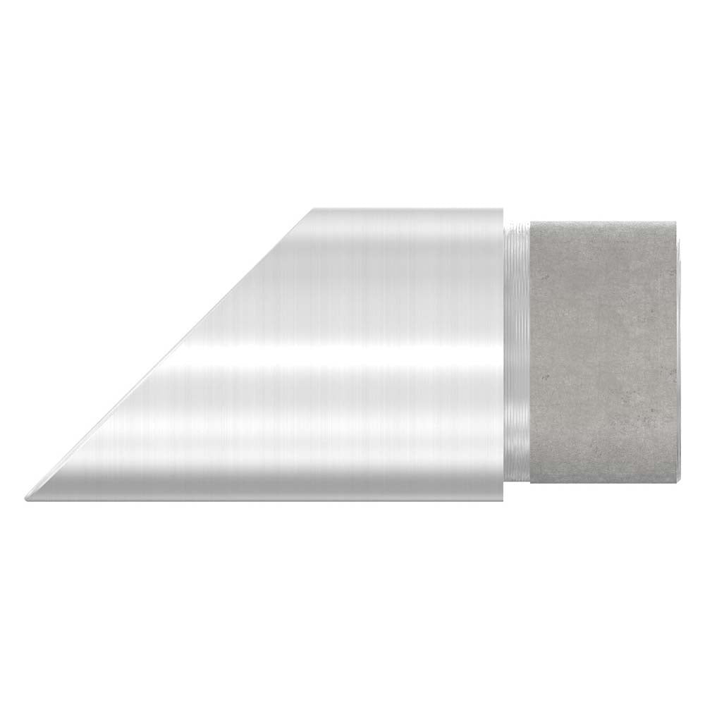 Endstück 45° abgeschrägt, zum Stecken und Kleben, für Rohr 33,7 x 2,0mm