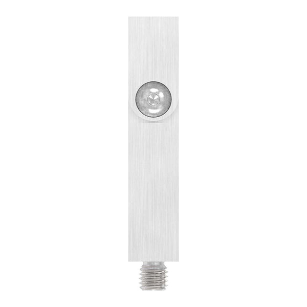 14 x 14mm Vierkant-Stift mit Gelenk, mit M8 x 9mm Außengewinde unten und M6 x 15mm Innengewinde oben, Länge 68mm