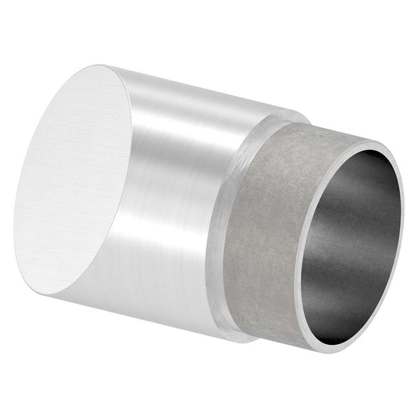 Endstück 45° abgeschrägt, zum Stecken und Kleben, für Rohr 48,3 x 2,0mm