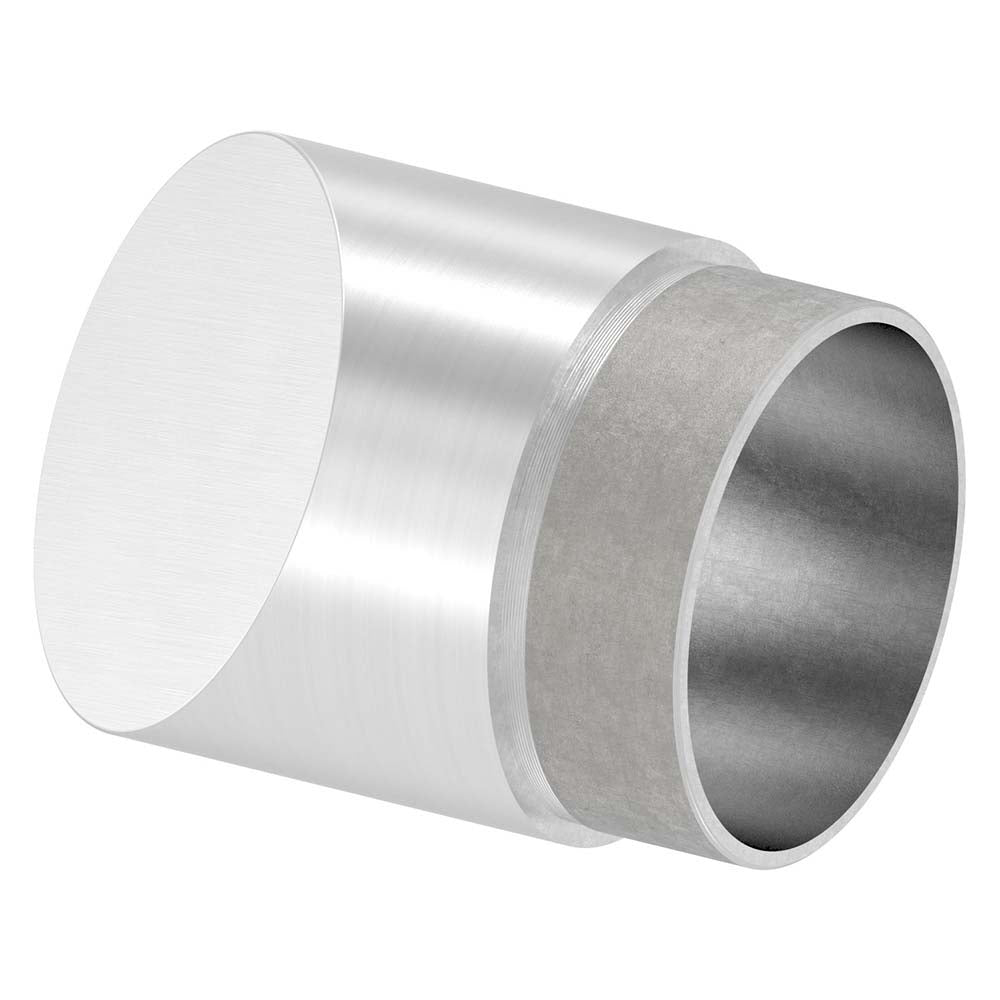 Endstück 45° abgeschrägt, zum Stecken und Kleben, für Rohr 60,3 x 2,0mm