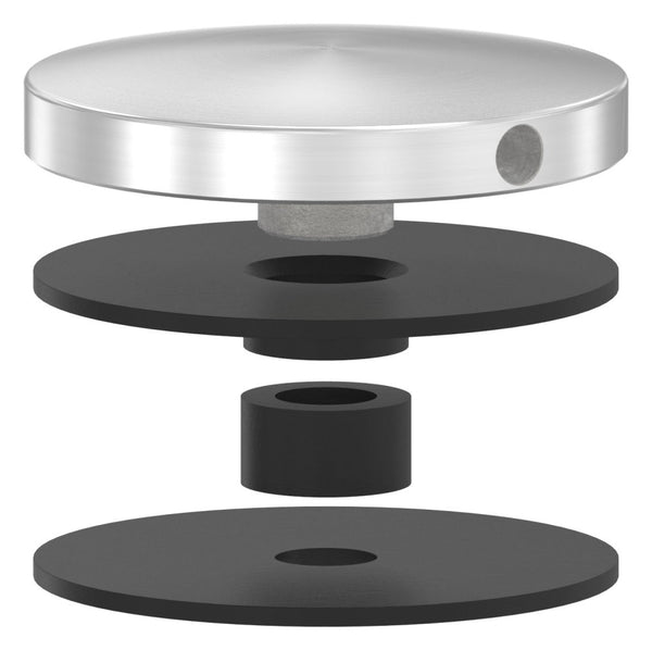 Glas-Punkthalter 62mm, Oberteil, für Glas 6,0-21,52mm, V2A