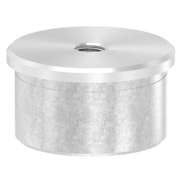 Endkappe flach mit M8 Innengewinde, hohl, für Rohr ø 42,4 x 2,0mm, zum Einkleben