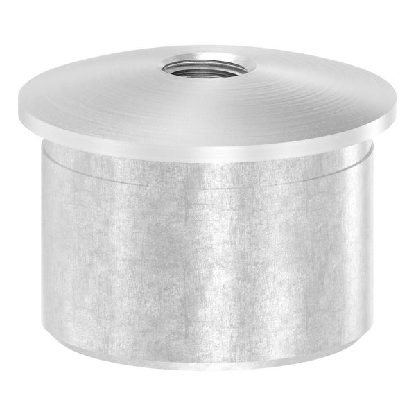 Endkappe leicht gewölbt mit M8 Innengewinde, hohl, für Rohr ø 33,7 x 2,0mm, zum Einkleben