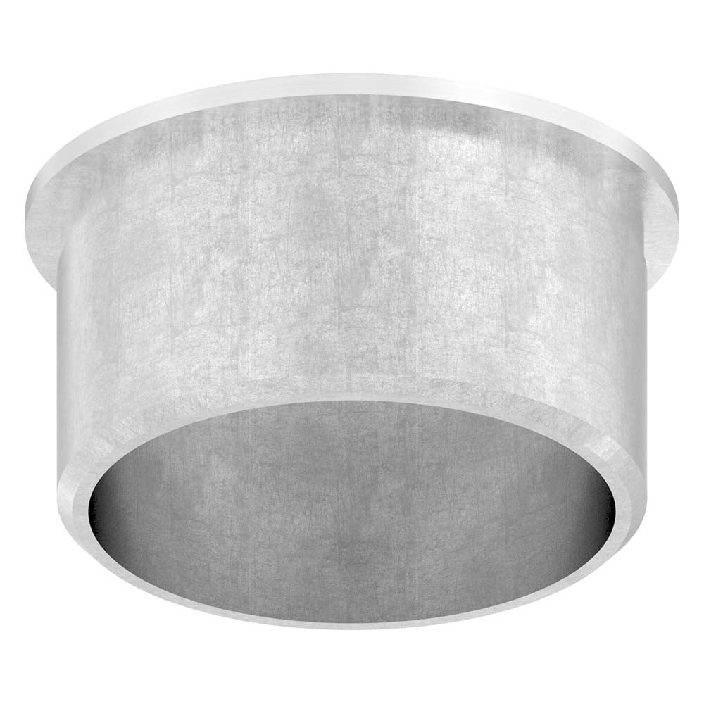 Endkappe leicht gewölbt mit M8 Innengewinde, hohl, für Rohr ø 42,4 x 2,0mm, zum Einkleben