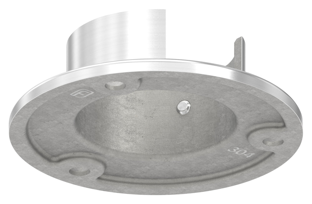 Wandhalter für Glasleistenrohr ø 48,3 x 1,5mm, V2A