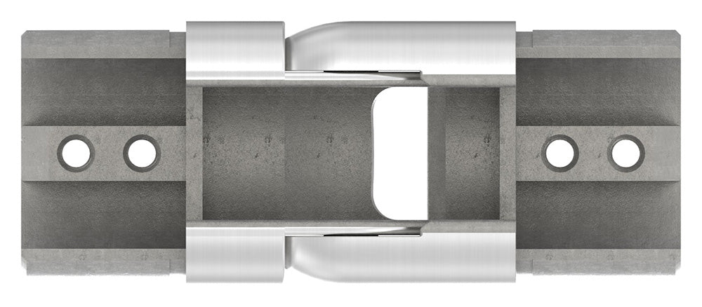 Rohrverbinder aufwärts, flexibel 25 - 55°, für Glasleistenrohr ø 42,4 x 1,5mm, V2A