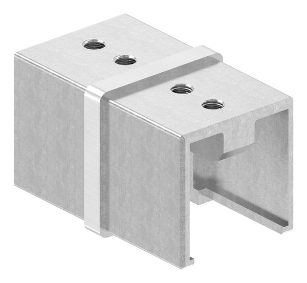 Rohrverbinder für Glasleistenrohr 40 x 40 x 1,5mm, V4A