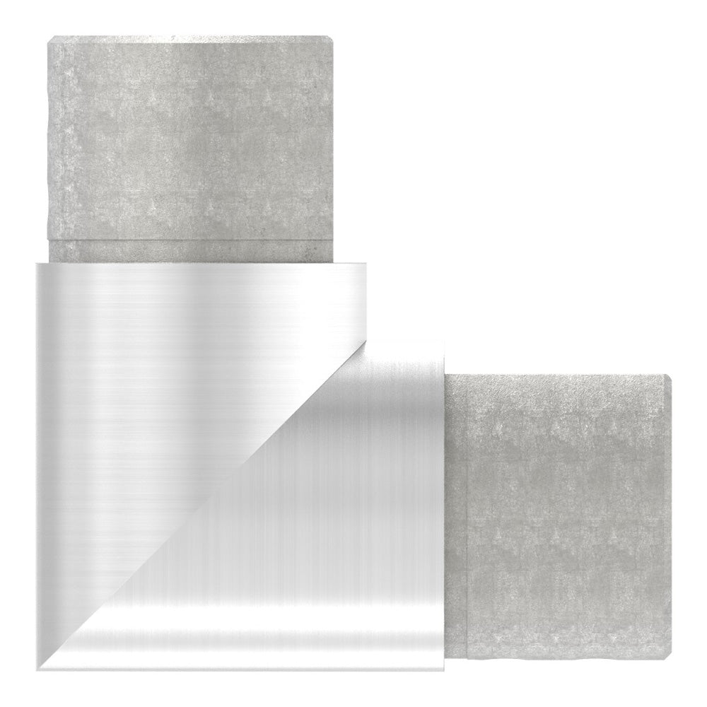 Rahmenecke 90 Grad für Glasleistenrohr 48,3 x 1,5mm, V2A