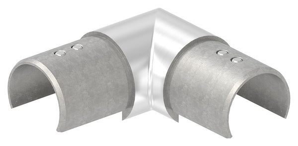 Verlaufsecke 90 Grad für Glasleistenrohr 42,4 x 1,5mm, V4A