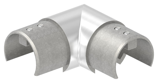 Verlaufsecke 90 Grad für Glasleistenrohr 48,3 x 1,5mm, V4A