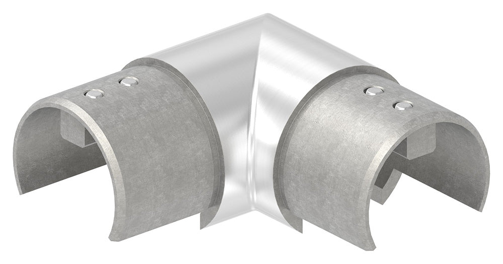 Verlaufsecke 90 Grad für Glasleistenrohr 48,3 x 1,5mm, V2A
