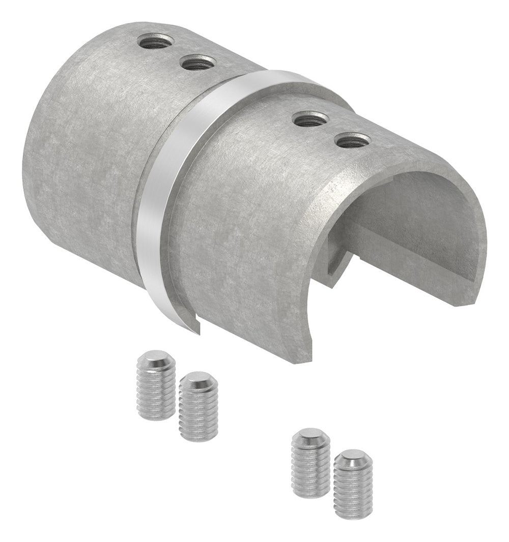 Rohrverbinder für Glasleistenrohr ø 42,4 x 1,5mm, V2A