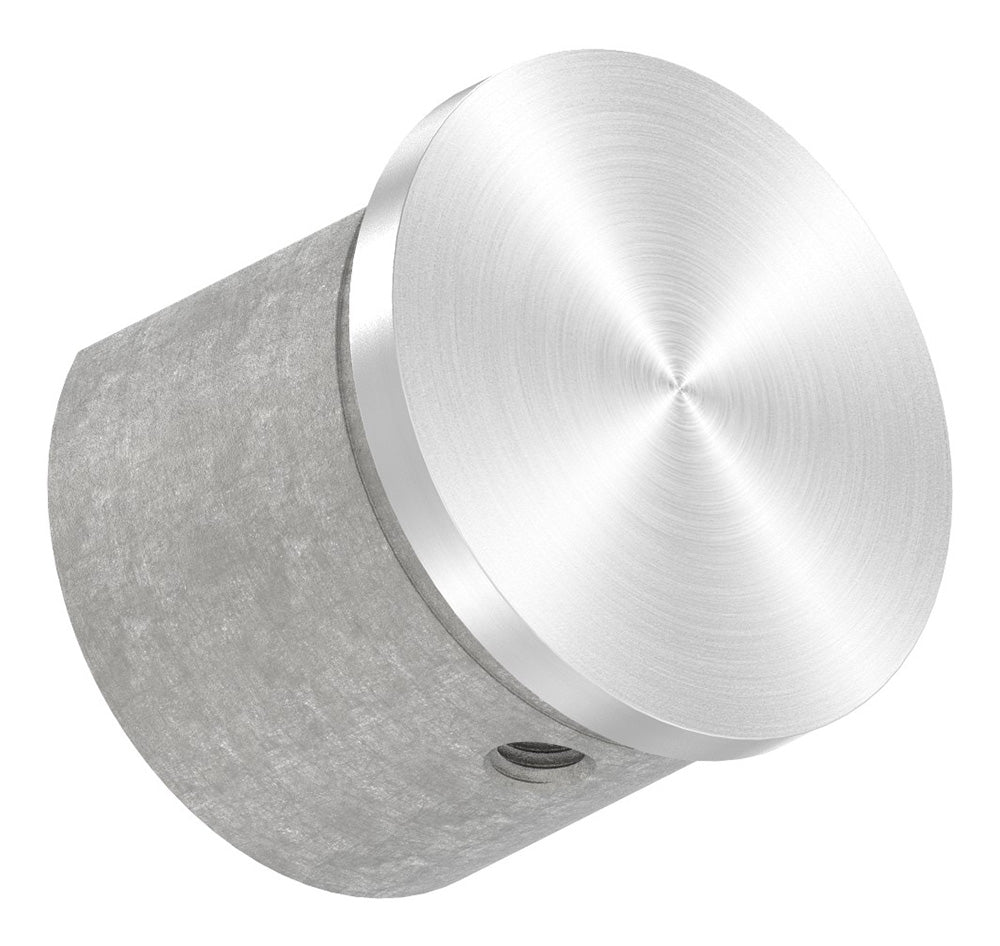 Flache Endkappe für Glasleistenrohr ø 42,4 x 1,5mm, V2A