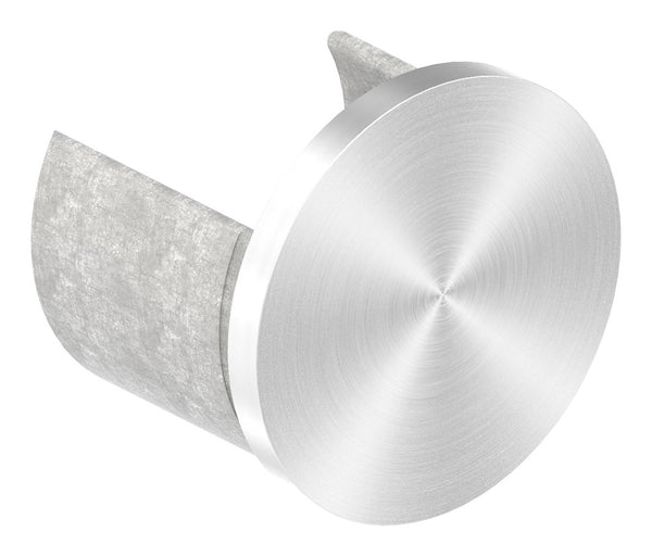 Flache Endkappe für Glasleistenrohr ø 42,4 x 1,5mm, V4A